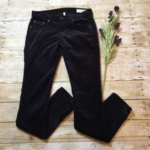 Rag & Bone Skinny Charcoal Corduroy Pants